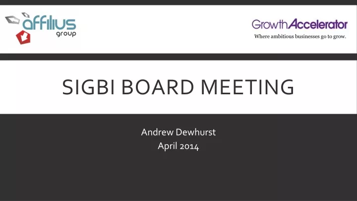 sigbi board meeting