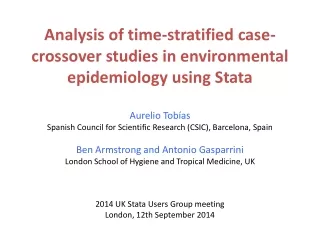 Analysis of time-stratified case-crossover studies in environmental epidemiology using Stata