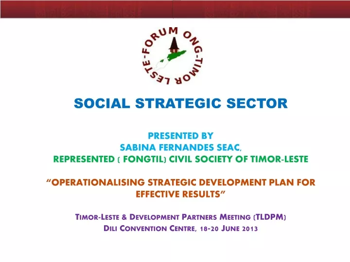 social strategic sector presented by sabina