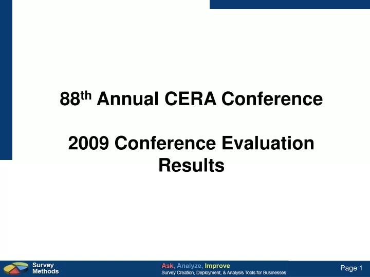 88 th annual cera conference 2009 conference