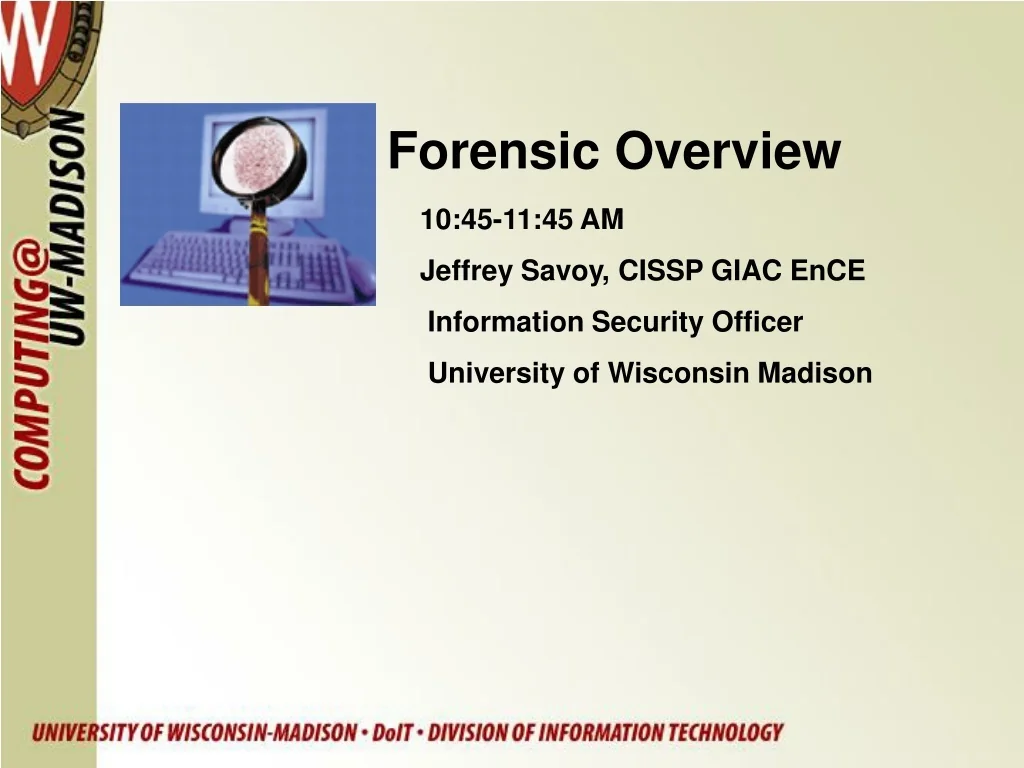 PPT - Digital Forensic Investigation Overview PowerPoint Presentation ...