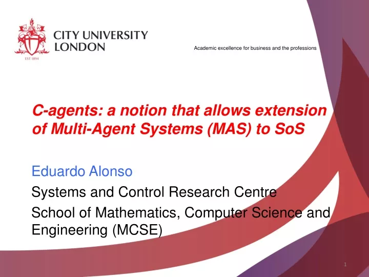 c agents a notion that allows extension of multi agent systems mas to sos