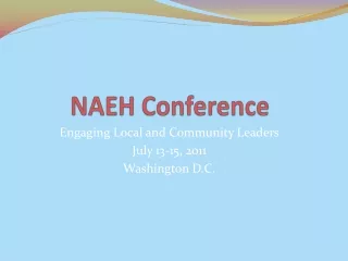 NAEH Conference