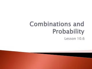 Combinations and Probability