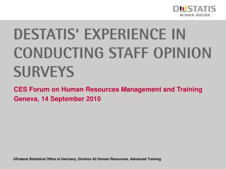 destatis experience in conducting staff opinion surveys
