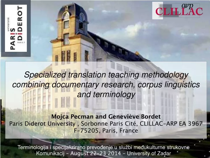 specialized translation teaching methodology