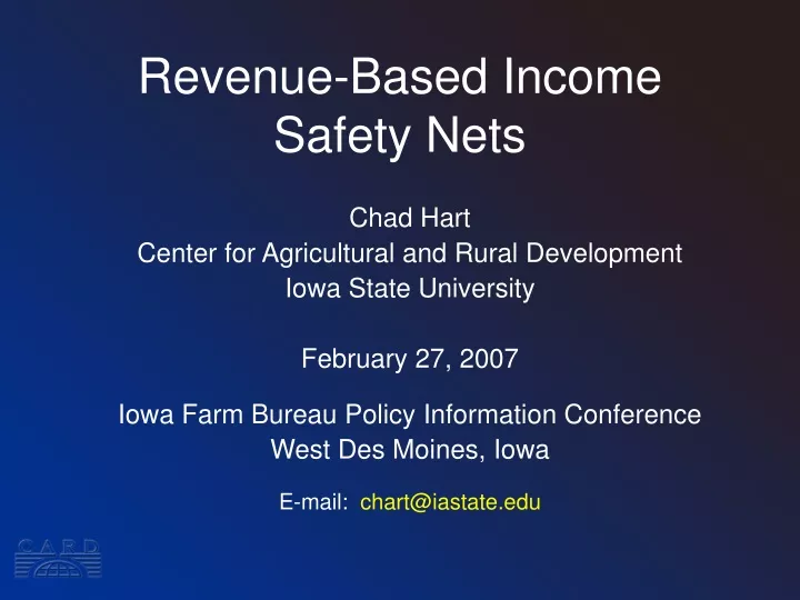 revenue based income safety nets