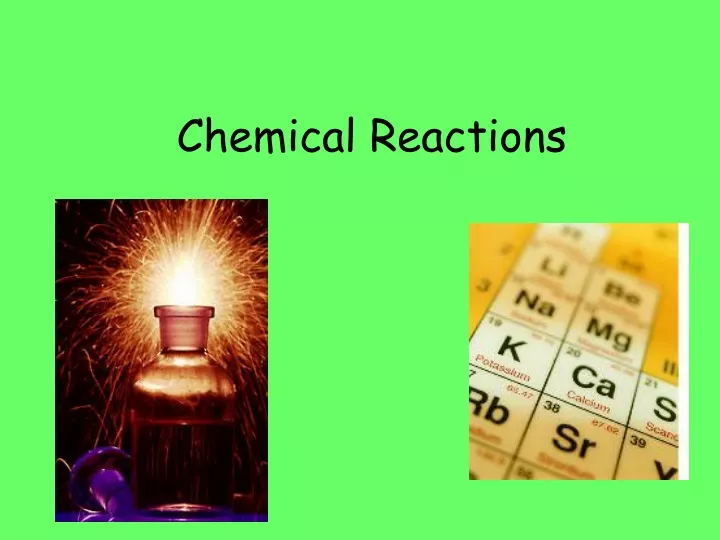 chemical reactions