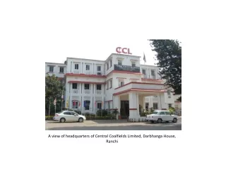 A view of headquarters of Central Coalfields Limited, Darbhanga House, Ranchi