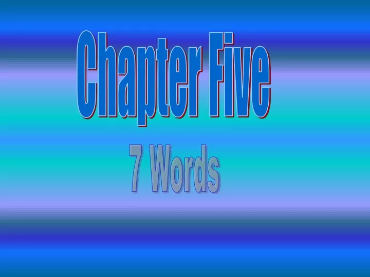 chapter five