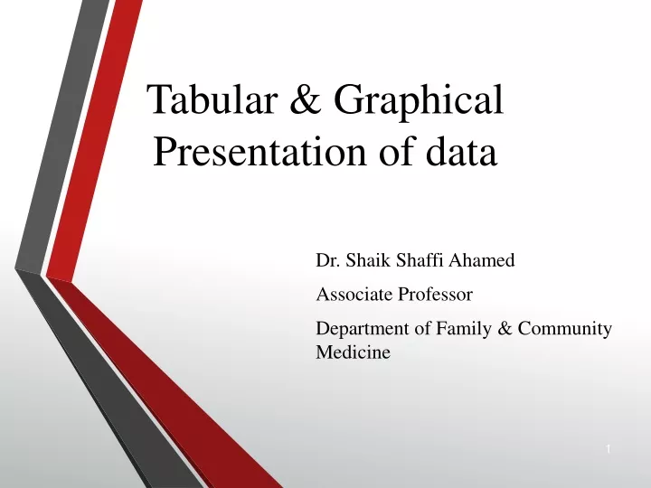 tabular graphical presentation of data