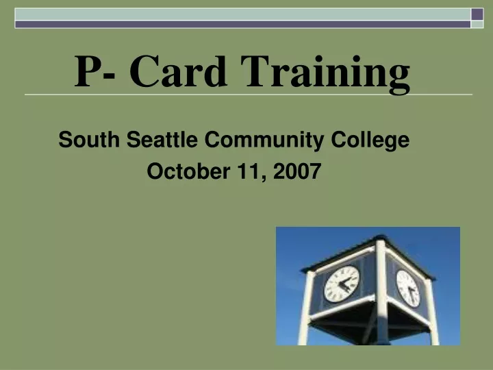 p card training
