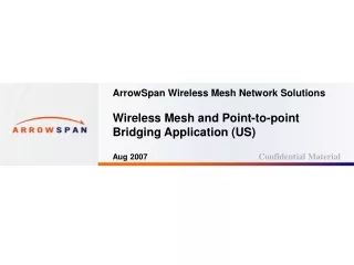 MeshBackhaul 2600 / MeshAP 3100 Wireless  Mesh Point-to-point Bridging Application
