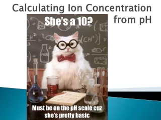 Calculating Ion Concentration from pH