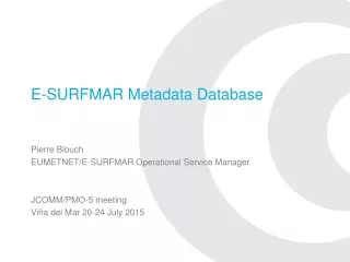 E-SURFMAR Metadata Database