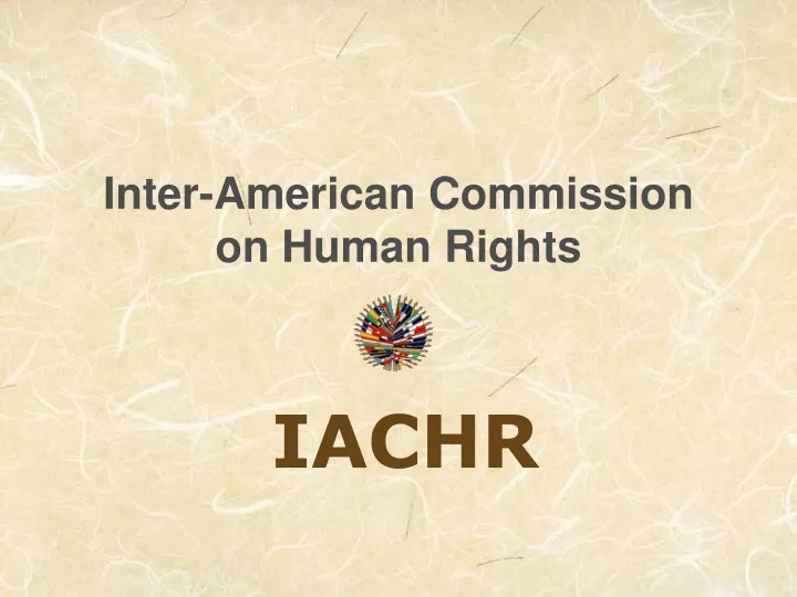 inter american commission on human rights