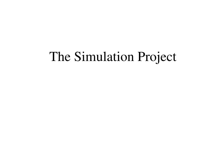 the simulation project