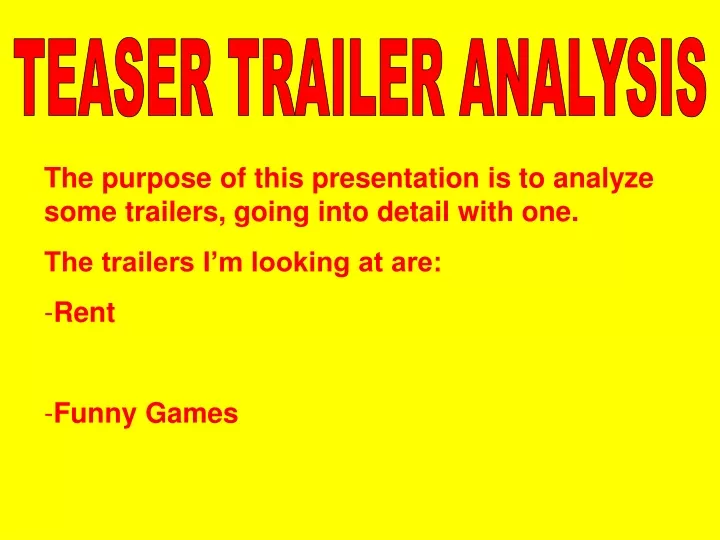 teaser trailer analysis