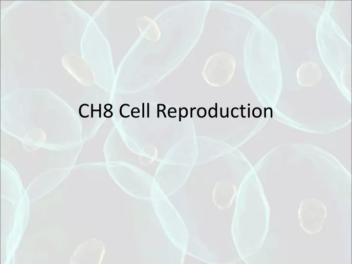 ch8 cell reproduction