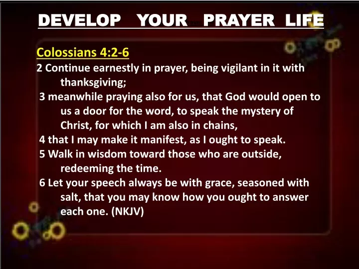 develop your prayer life