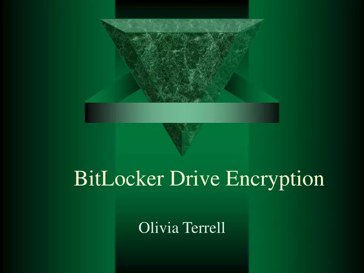 bitlocker drive encryption