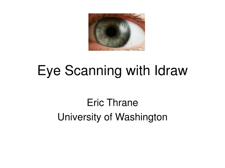 eye scanning with idraw