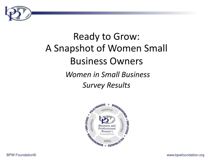 ready to grow ready to grow a snapshot of women