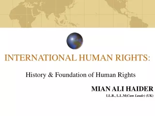 INTERNATIONAL HUMAN RIGHTS: