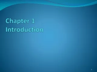 Chapter 1  Introduction