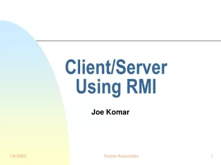 Client/Server Using RMI
