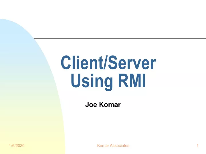 client server using rmi
