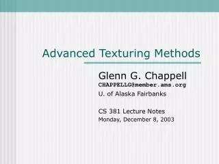Advanced Texturing Methods