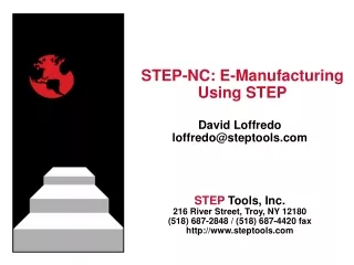 STEP-NC: E-Manufacturing Using STEP