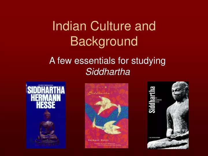 indian culture and background
