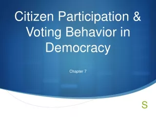 Citizen Participation &amp; Voting Behavior in Democracy