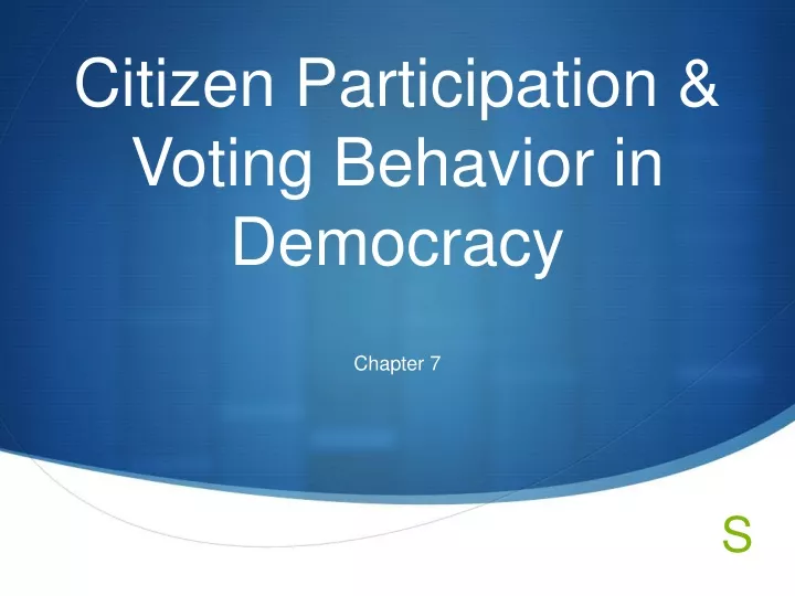 citizen participation voting behavior in democracy