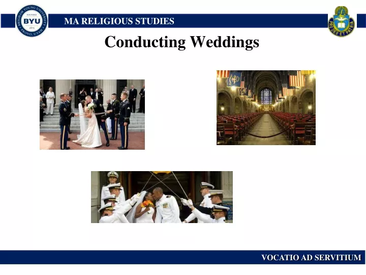 conducting weddings