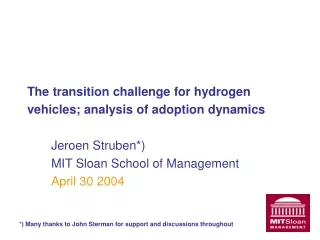 The transition challenge for hydrogen vehicles; analysis of adoption dynamics