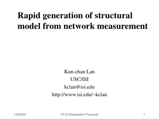 Rapid generation of structural model from network measurement