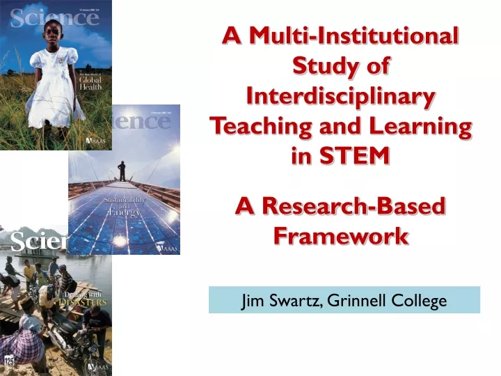 a multi institutional study of interdisciplinary