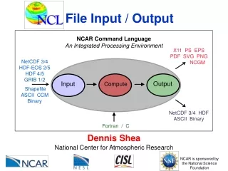 NCAR Command Language An Integrated Processing Environment