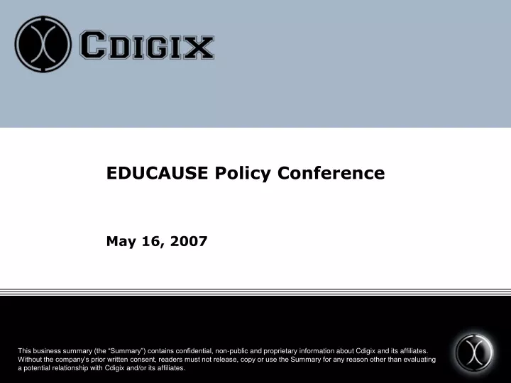 educause policy conference may 16 2007