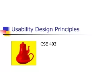 Usability Design Principles