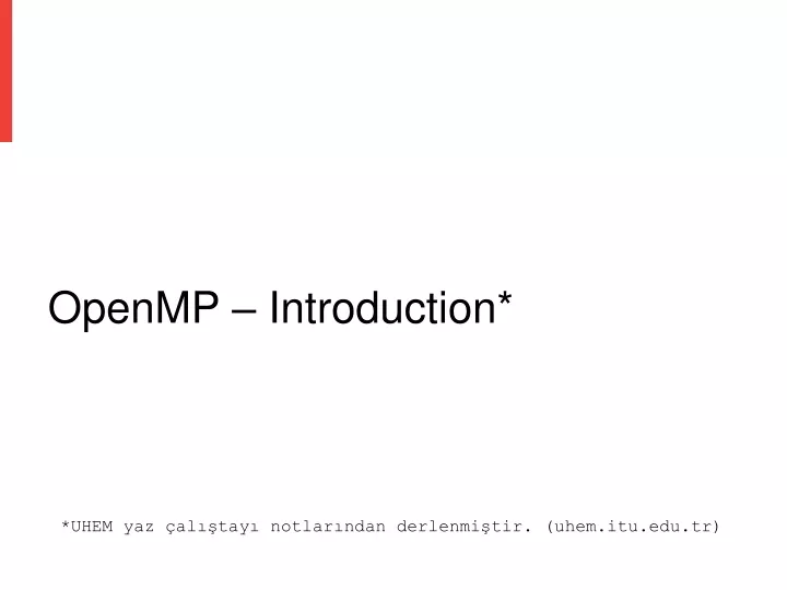 openmp introduction