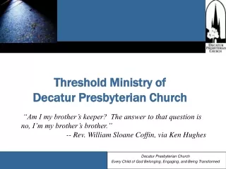 Threshold Ministry of Decatur Presbyterian Church