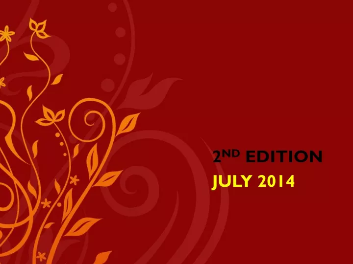 2 nd edition july 2014