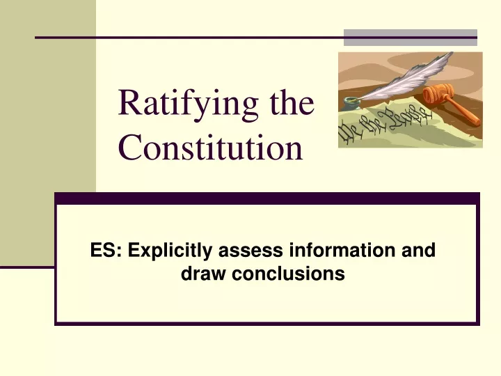 ratifying the constitution