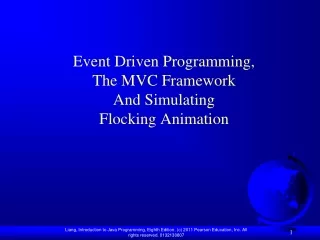 Event Driven Programming, The MVC Framework And Simulating Flocking Animation