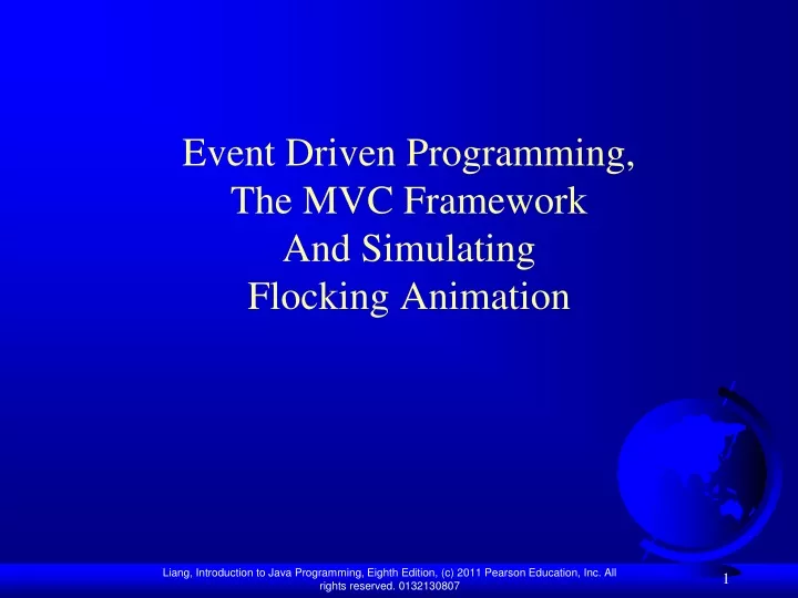 event driven programming the mvc framework and simulating flocking animation