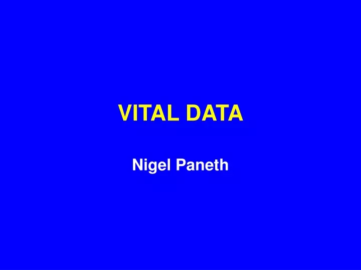 vital data